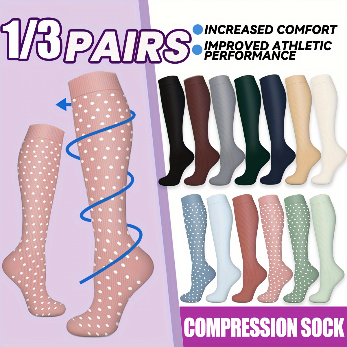 Copper Compression Socks Women Men Circulation 15 20 Mmhg - Temu