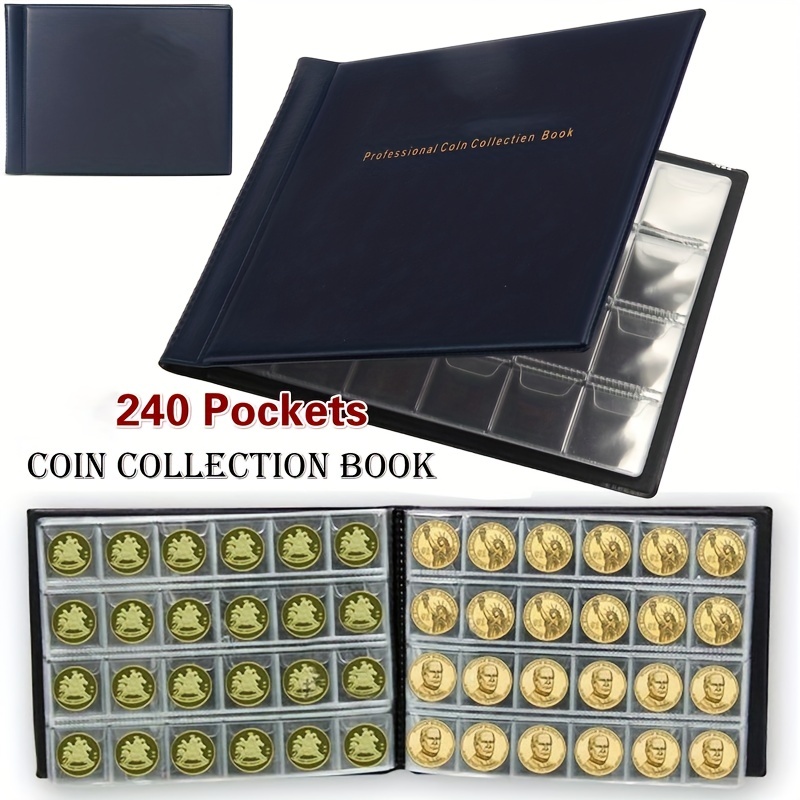 240 Pockets. Large Capacity Coin Collection Supplies Holder - Temu