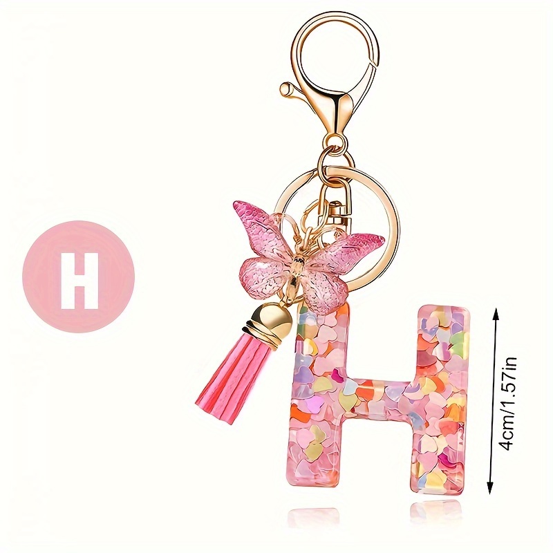 Pakkian Initial Letter Keychain – Cute Stainless Steel Bag Charm For Women (Letter A-Z)