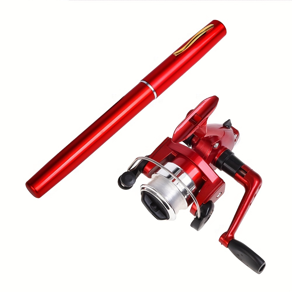 Portable Pen shaped Fishing Rod Spinning Reel Kit Mini Ice - Temu United  Kingdom