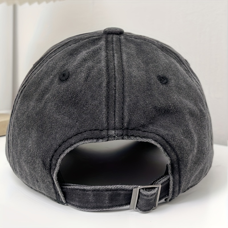 Vintage Washed Cowboy Baseball Cap with Heart Embroidery