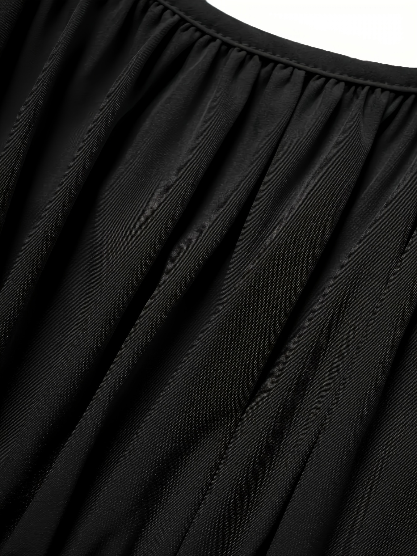 فستان بحلقة متصلة بطباعة عباد الشمس، فستان كاجوال بدون أكمام مكشكش على شكل حرف A، ملابس نسائية