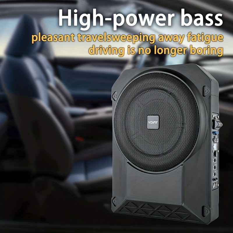 ¡Mejora El Audio De Tu Coche Con El Subwoofer Ultrafino Activo De Alta  Potencia De 10 Pulgadas Y 12V De QMF!