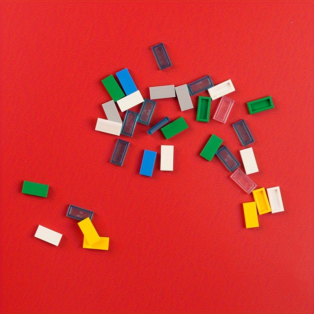 1x2 Tile Flat Bricks Bulk Classic Building Blocks Set