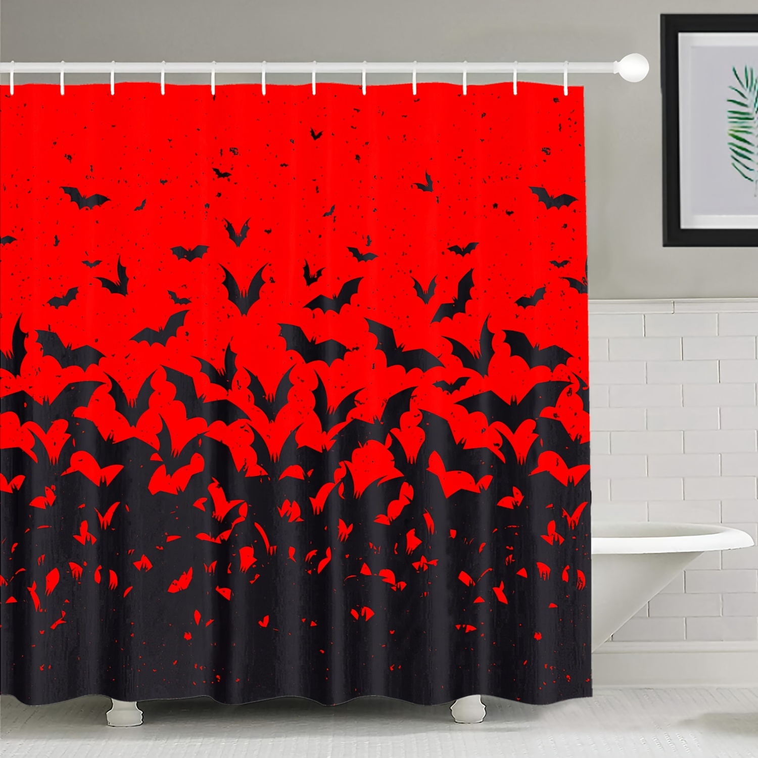 Black Bear Print Shower Curtain Set, Bathroom Rug, U-shape Mat, Toilet Lid  Pad, Waterproof Curtain With 12 Hooks,, Decorative Bathroom Set, Bathroom  Accessories - Temu