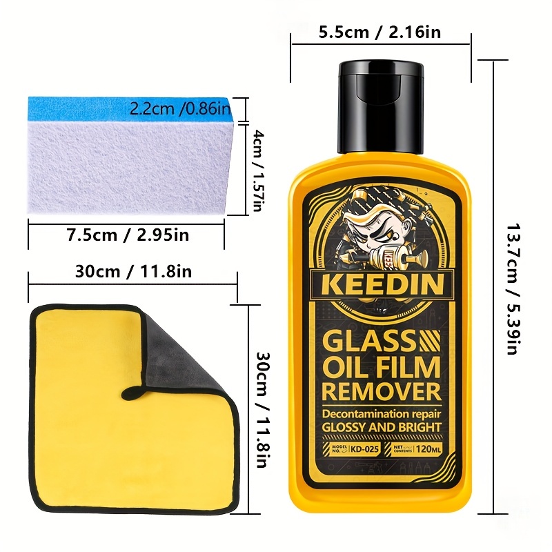 Car Oil Stain Cleaner Wet Wipes Glass Oil Film Remover Front