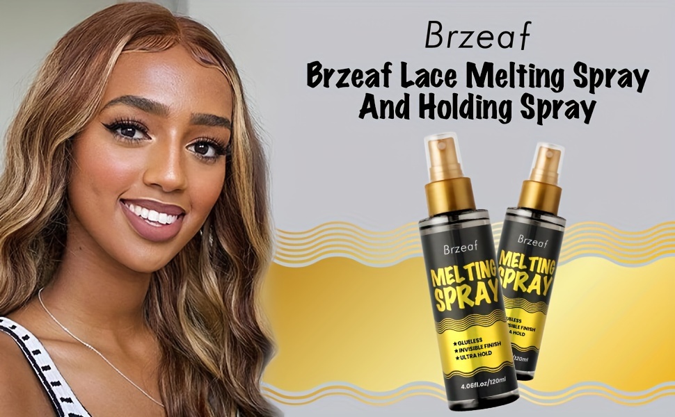 Lace Melting Spray and Holding Spray(120ml), Extreme Hold Melting Spray for  Lace Wigs, Glueless, Strong Natural Finishing Hold, Wig Melting Spray &  Hair Adhesive for Wigs,Black Friday Ofertas Especiales,svendita, for Black  Friday