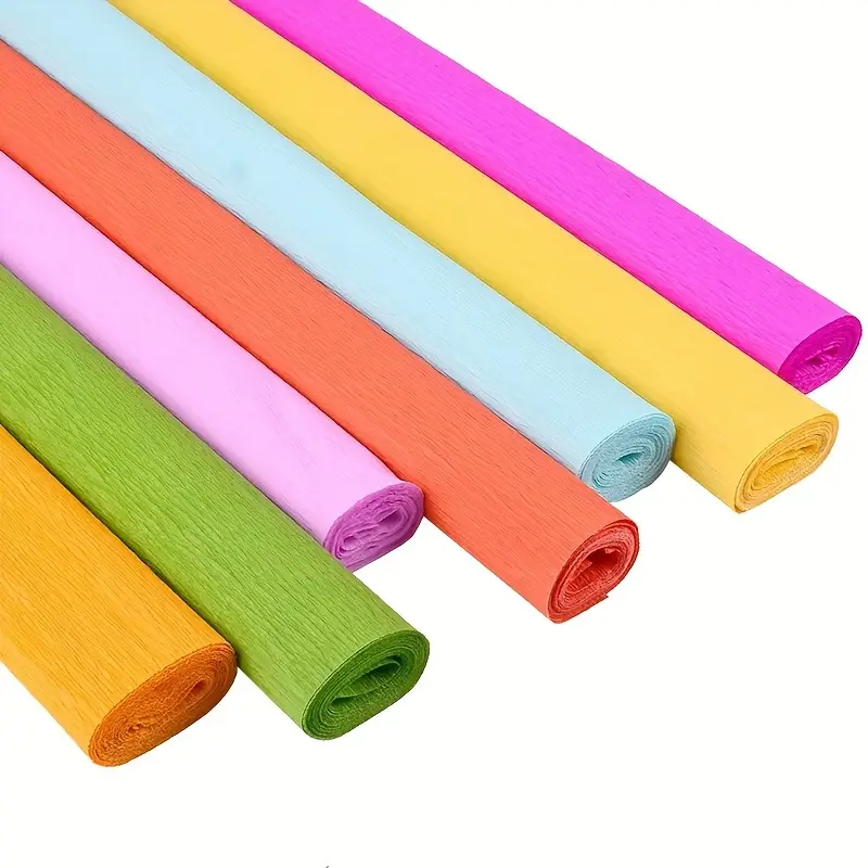 250x50cm Colorful Crepe Paper Roll In 14 Colors For Diy Paper