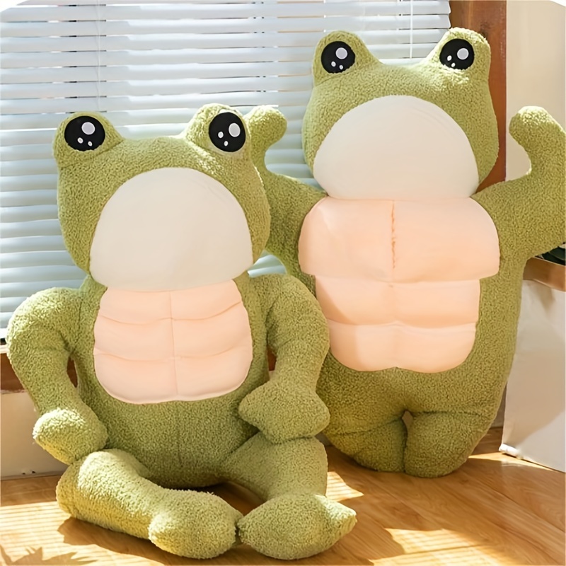 Muscle Frog Pillows Muscle Frog Doll Plush Toy Cushions - Temu Mexico