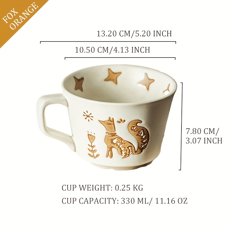 Cartoon Animal Coffee Mug Painted 3d Small Raccoon Panda - Temu