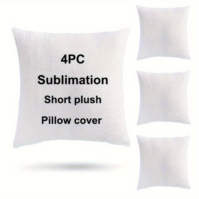 10Pcs White Sublimation Blank Pillow Case Throw Cushion Cover 18 x 18  Decor