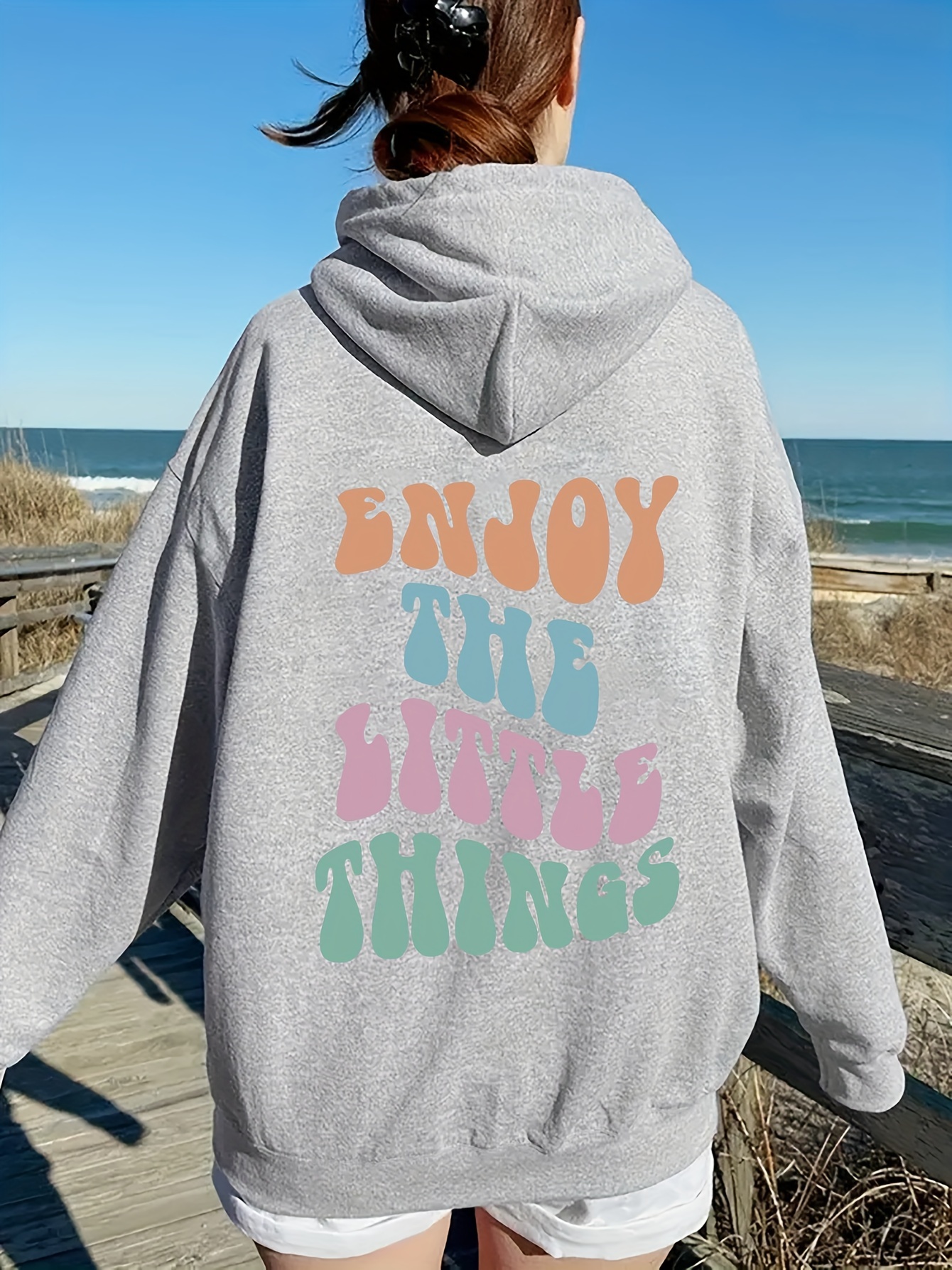 Cute Slogan Print Hoodie, Versatile Drawstring Kangaroo Pocket Hoodies  Sweatshirt, Women's Clothing - Temu Australia