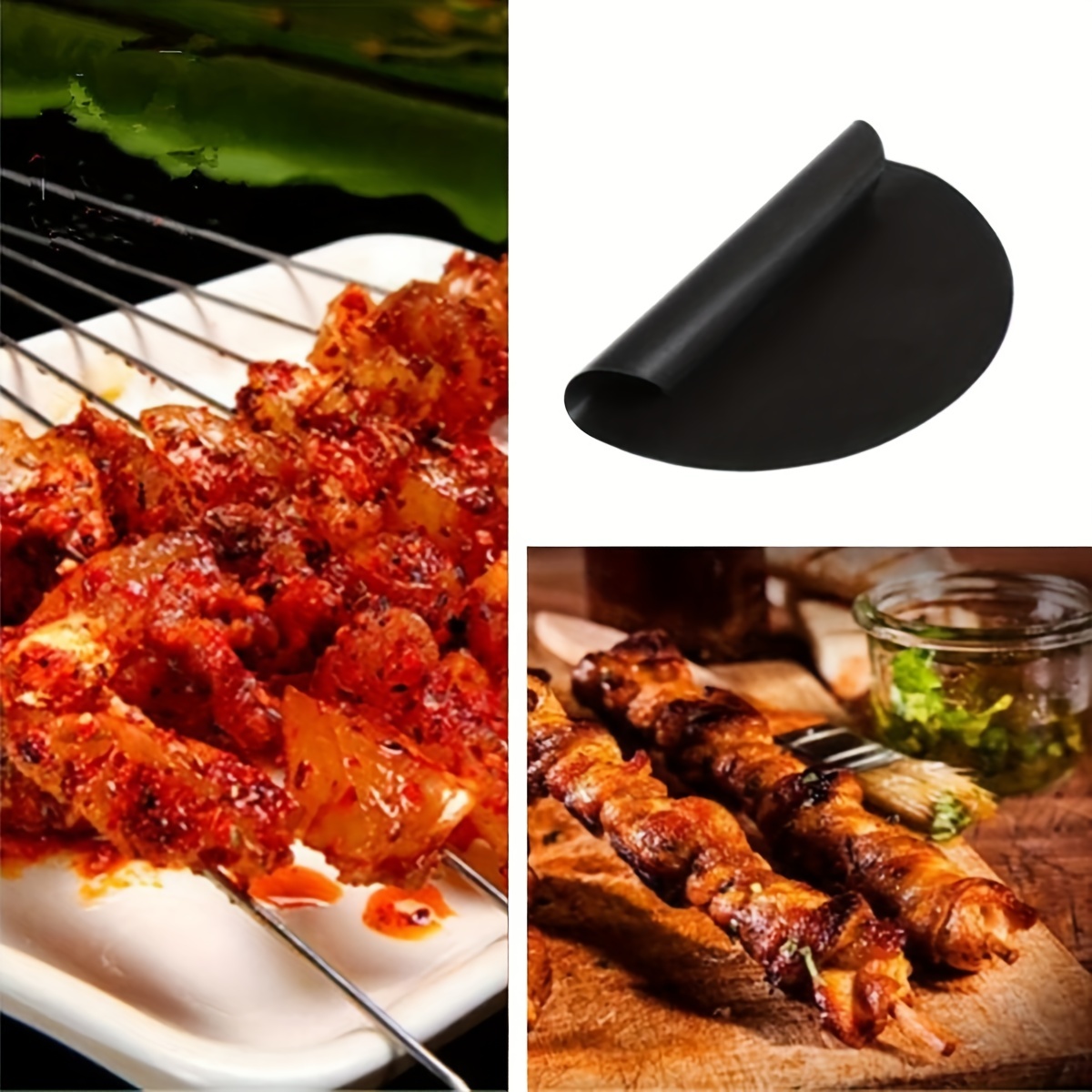 5PCS Non-stick BBQ Grill Mat Baking Pad Teflon Cooking Plate Barbecue Party  Tool