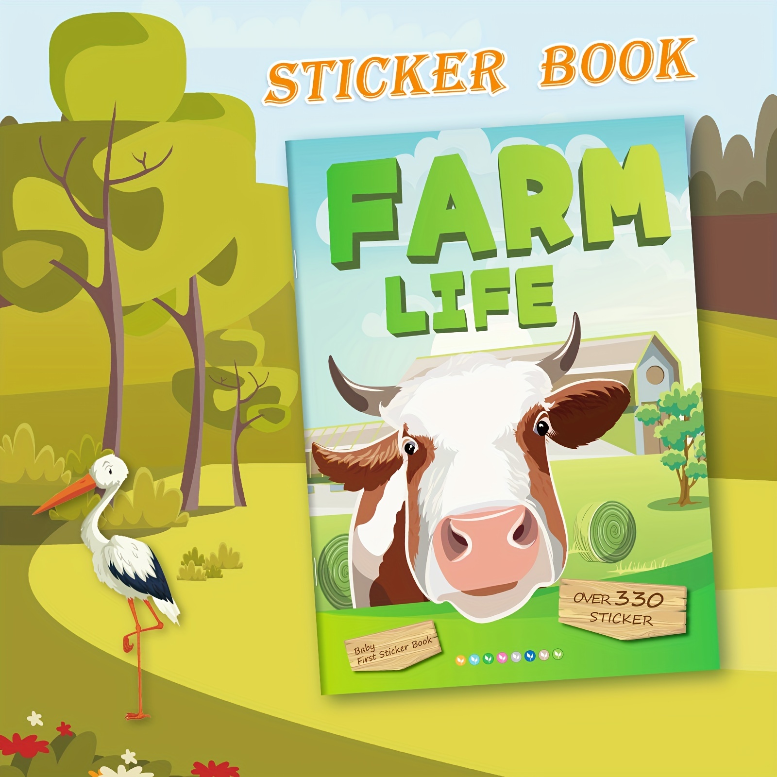 3 Sets Portable Jelly Sticker Book, Reusable Ocean Farm Animal