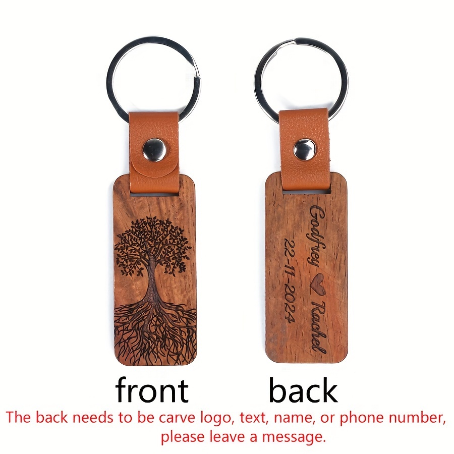 

1pc/10pcs Customized, Wood Keychain For Men, You Can Different Names, Wedding, Birthday Gift