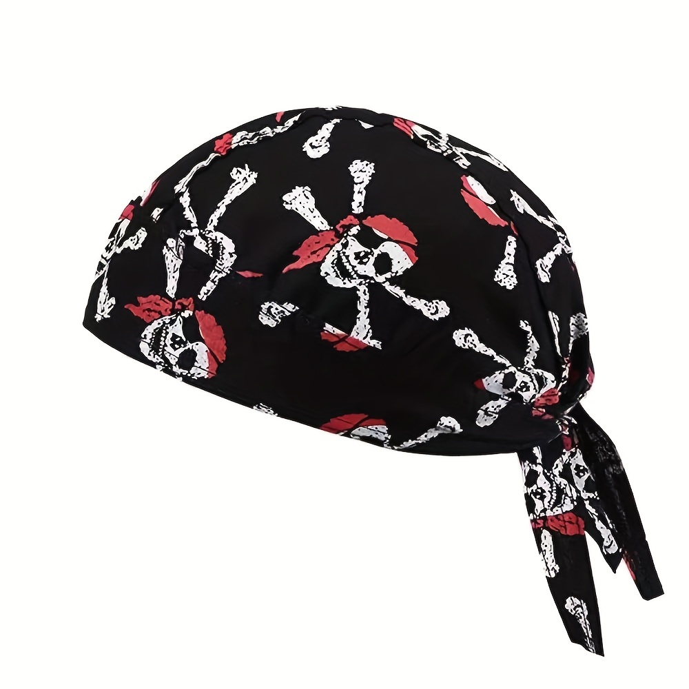 

Pirate Hat Outdoor Adult Riding Bandana Multicolor Ghost Head Series Headgear Full Cotton