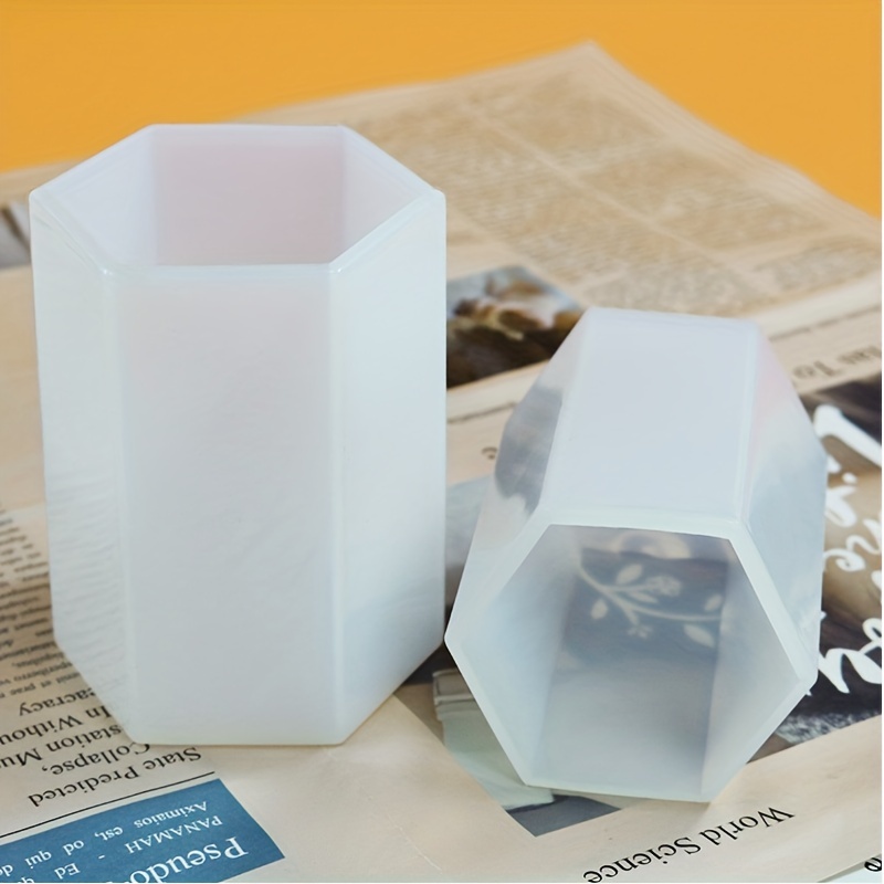 Tvoip 2pcs Silicone Candle Molds for Candle Making, Cylinder Hexagon Candle  Molds for Making Aromatherapy Candles DIY Casting Epoxy Mold for Resin