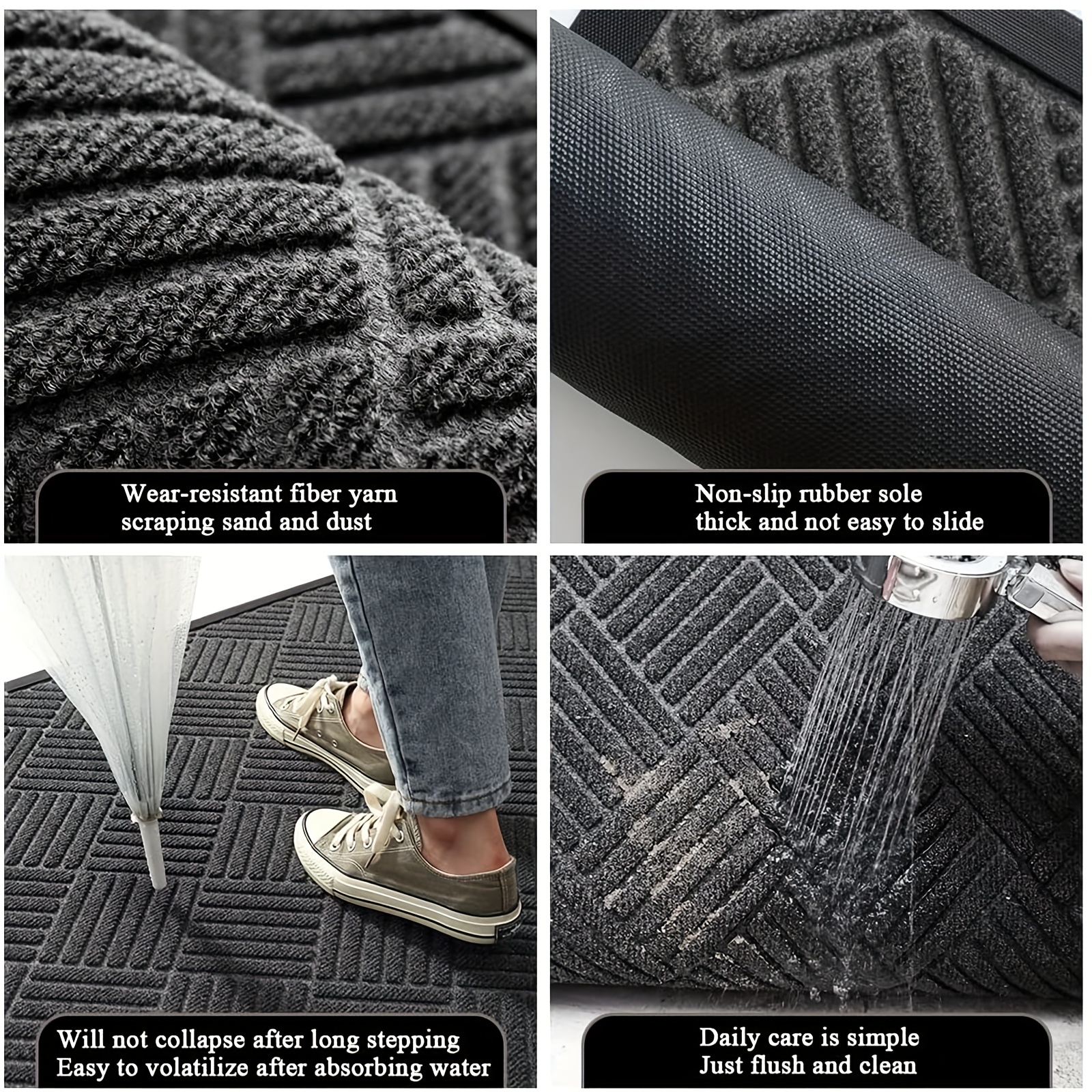 Anti slip Rubber Backing Door Mat Thickened Durable Doormat - Temu