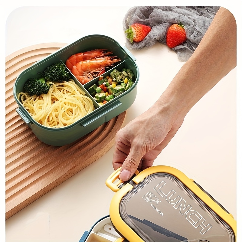 Leakproof Blue Bento Box Portable Double Layer Lunch Box - Temu