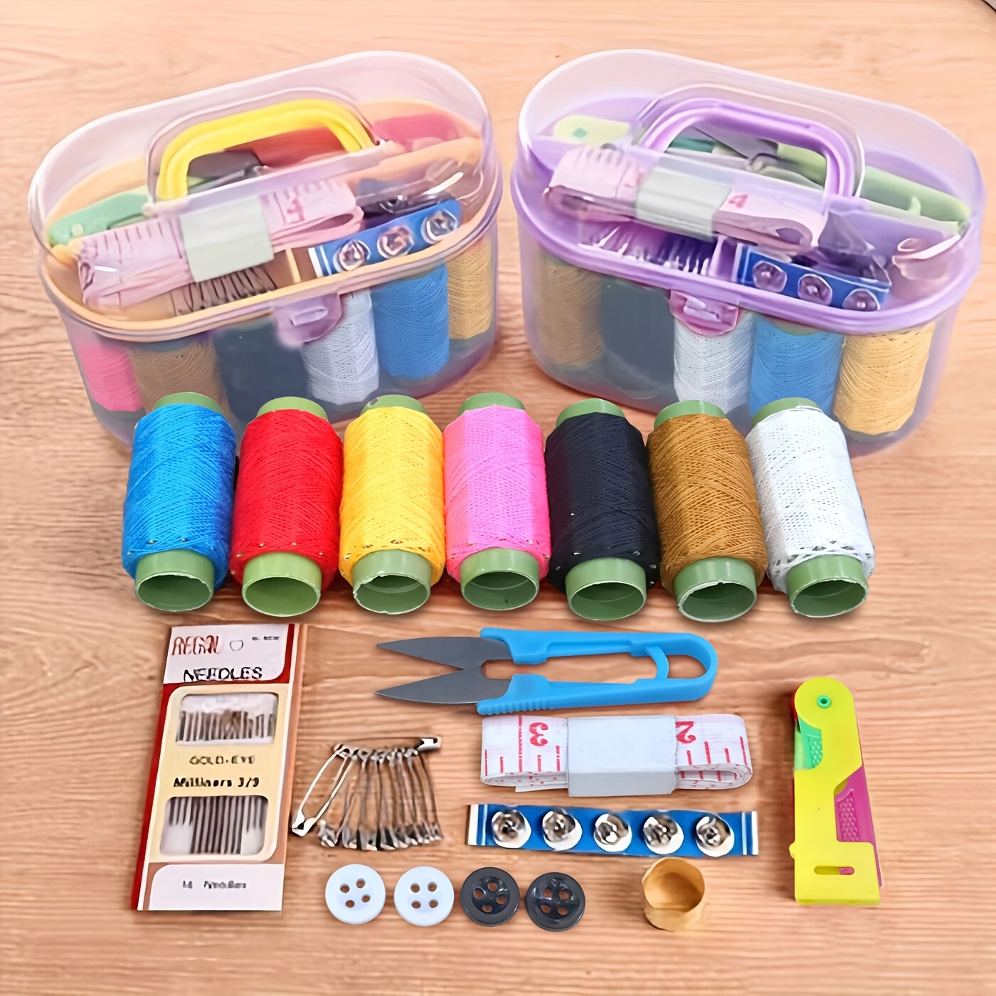 28Pcs Travel Small Sewing Kit For Adults Portable Sewing Supplies And  Accessories Color Threads Needle And Thread Set