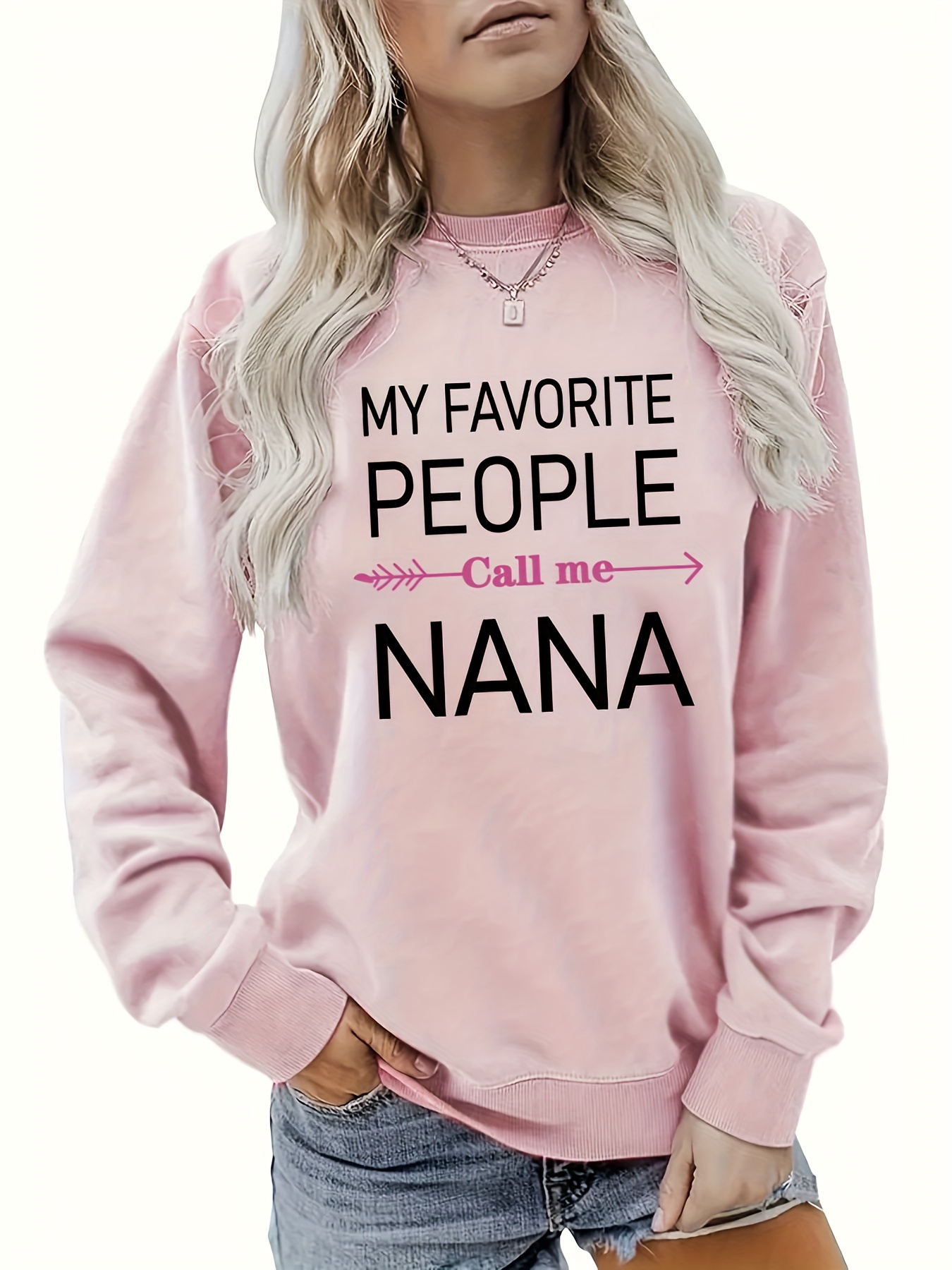 Casual Sweatshirt Plus Size Women s Plus Slogan Print Long - Temu Australia