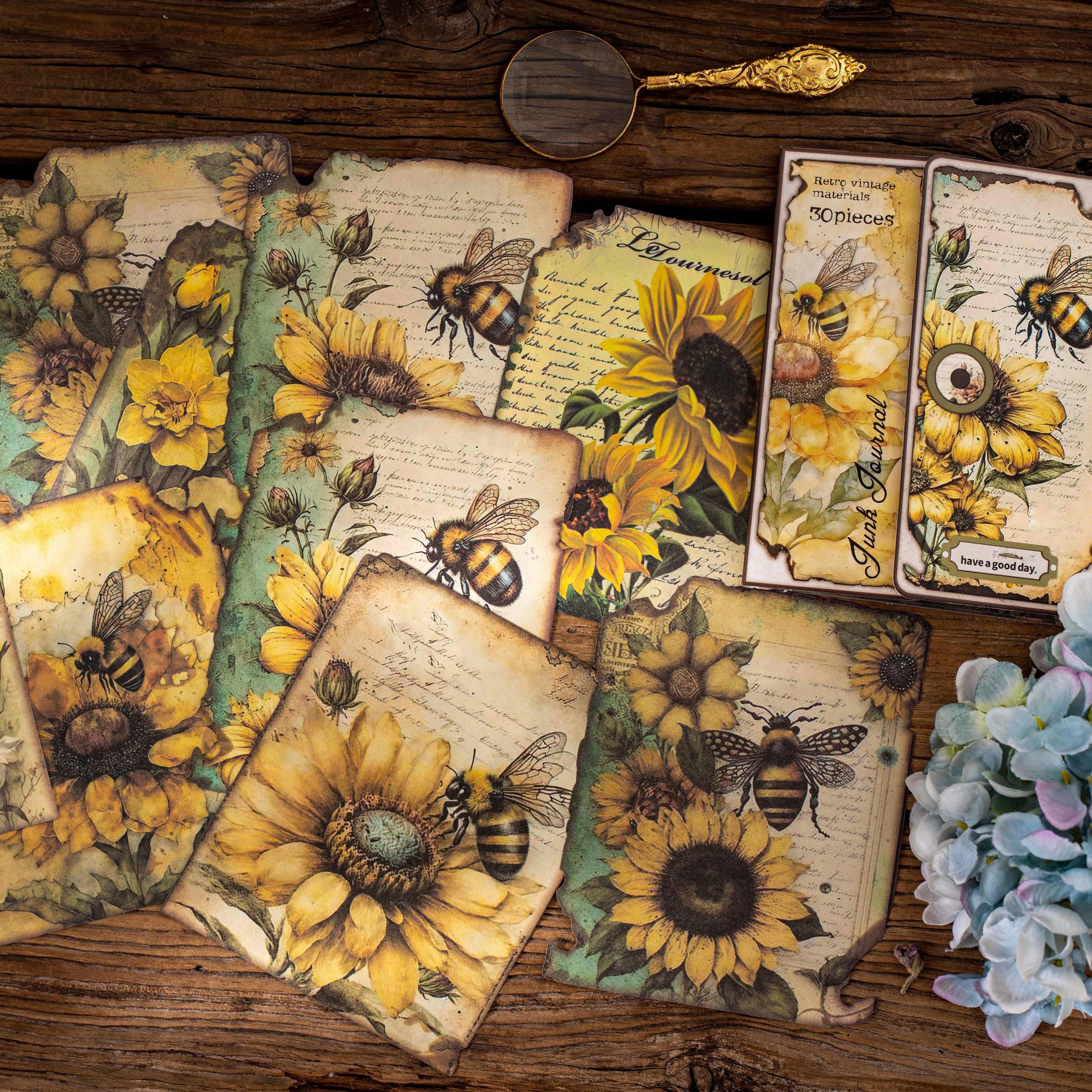 40pcs Vintage Plant Animal Notebook Material Paper for