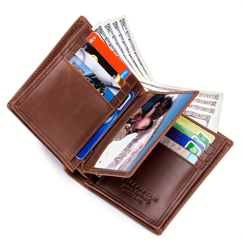 Men's RFID Blocking Leather Trifold Wallet