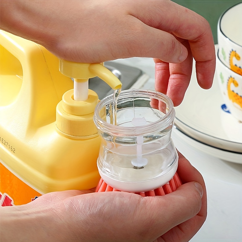 Kitchen Wash Pot Dish Brush Automatic Liquid Filling By Pressing