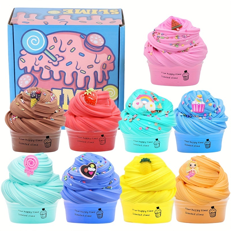 Ice Cream Slime Kit For Girls And Boys 6pcs Butter Slime Kit Fluffy Diy  Slime Toys Gifts Make Ice Cream Slimes