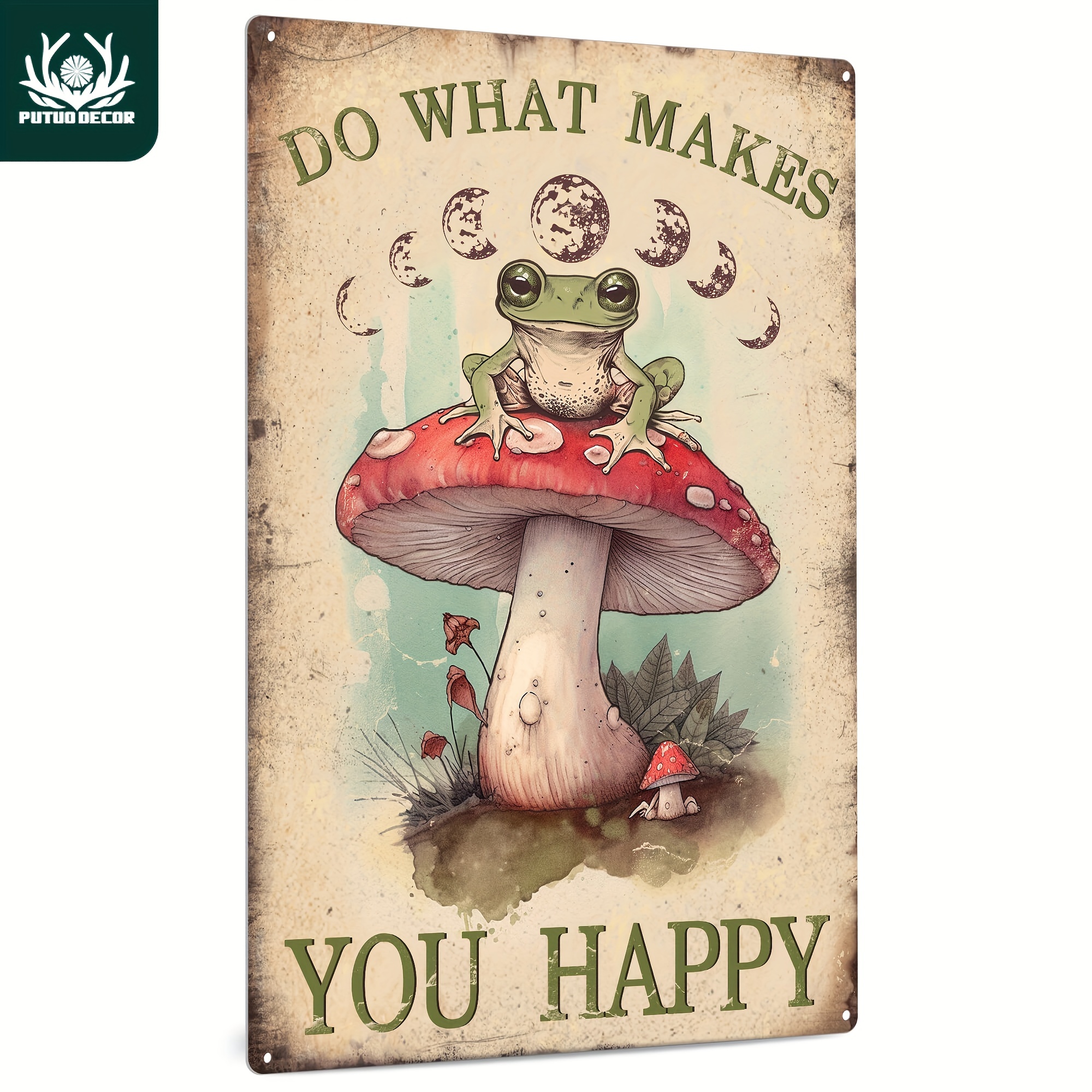 

1pc, Do What Makes You Happy Vintage Metal Tin Sign - Inspirational Wall Art For Home, Restaurant, Bar, Cafe, Garage Decor - Water-proof And Dust-proof