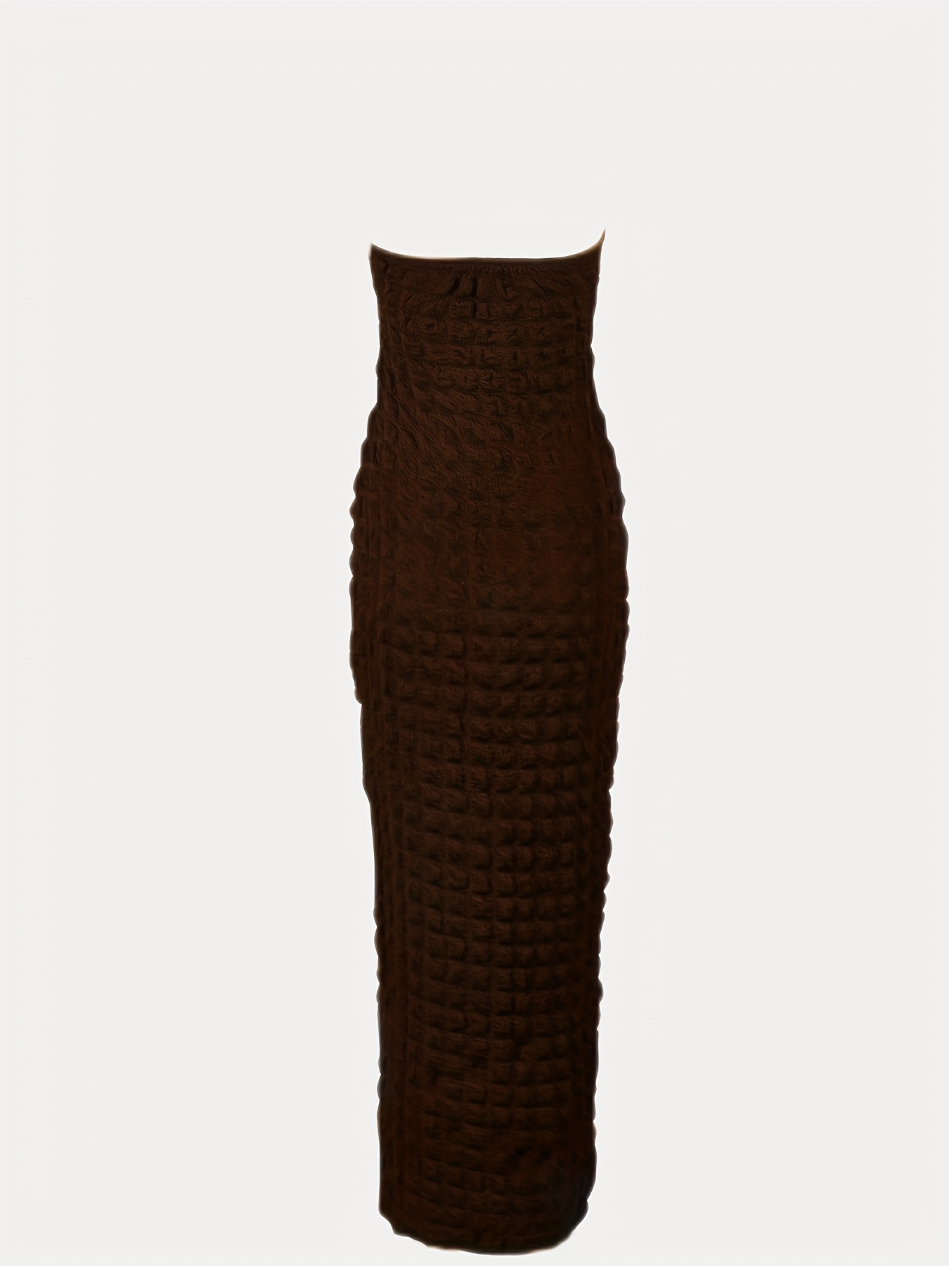 Brown mesh bodycon maxi dress
