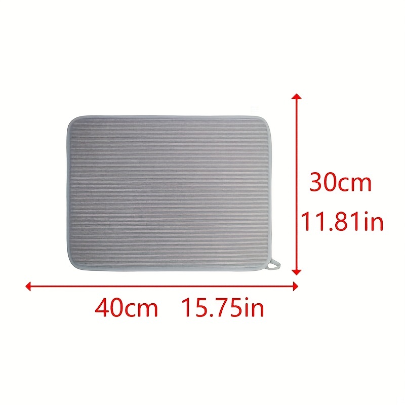 2Pcs Large Dish Drying Mat Ultra-thick Non-slip Super Absorbent