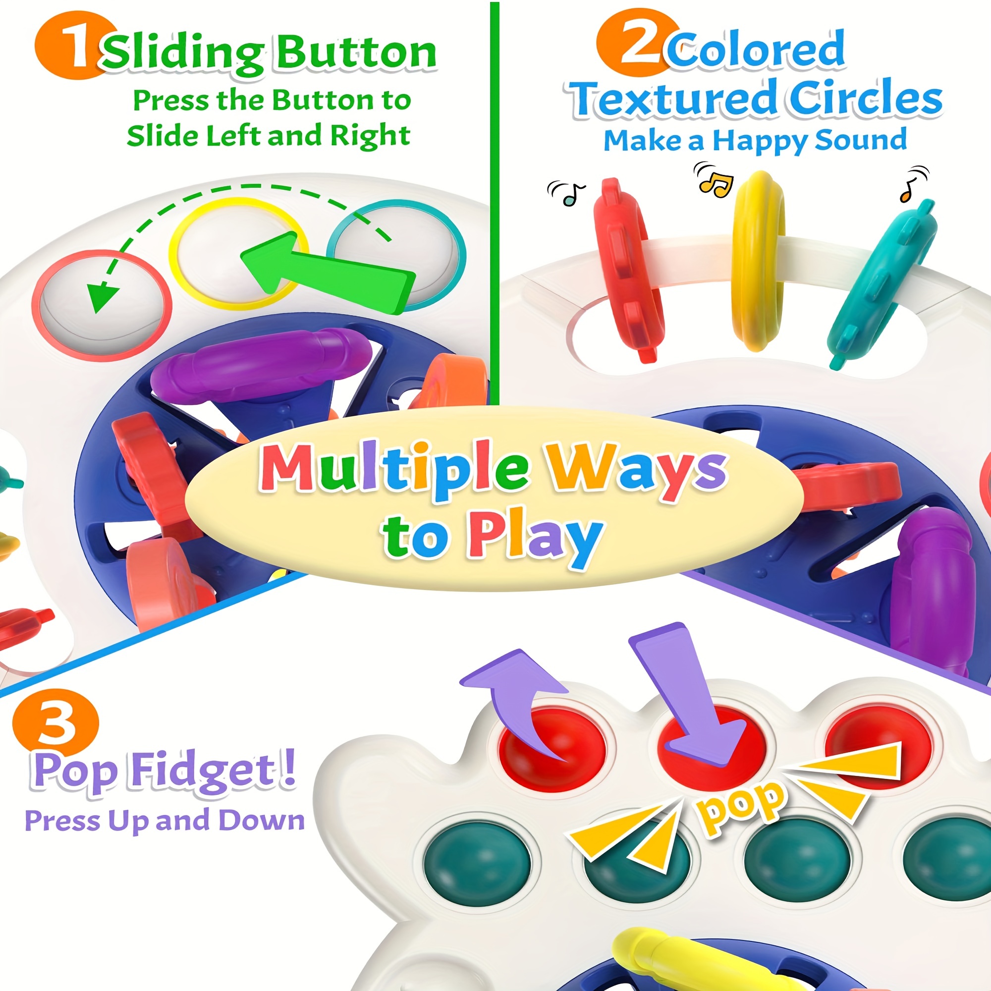 Silicone Pull String Toy for 1 Year Old Boy or Girl