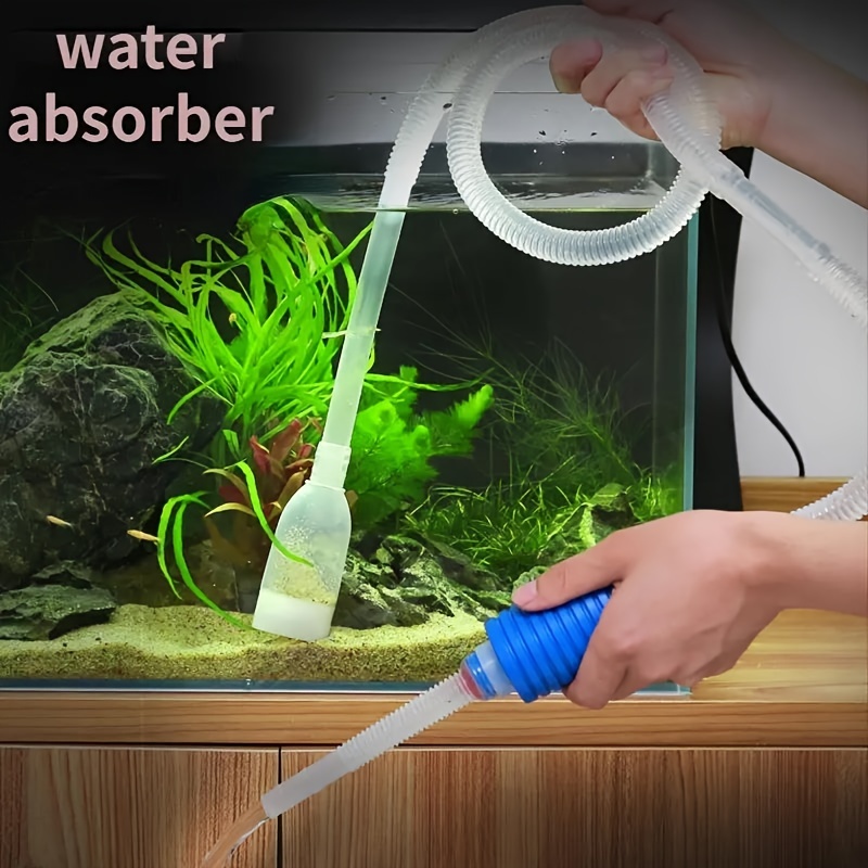 Aquarium Siphon Fish Tank Syphon Vacuum Cleaner Pump Semi-automatic Water  Change