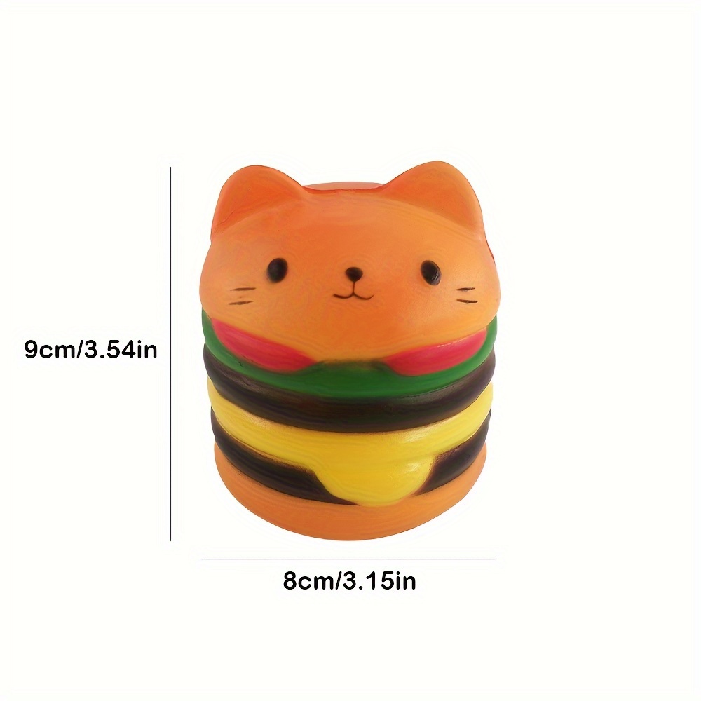 Squishy Hamburger Cat Simulation Food Pu Slow Rebound Temu