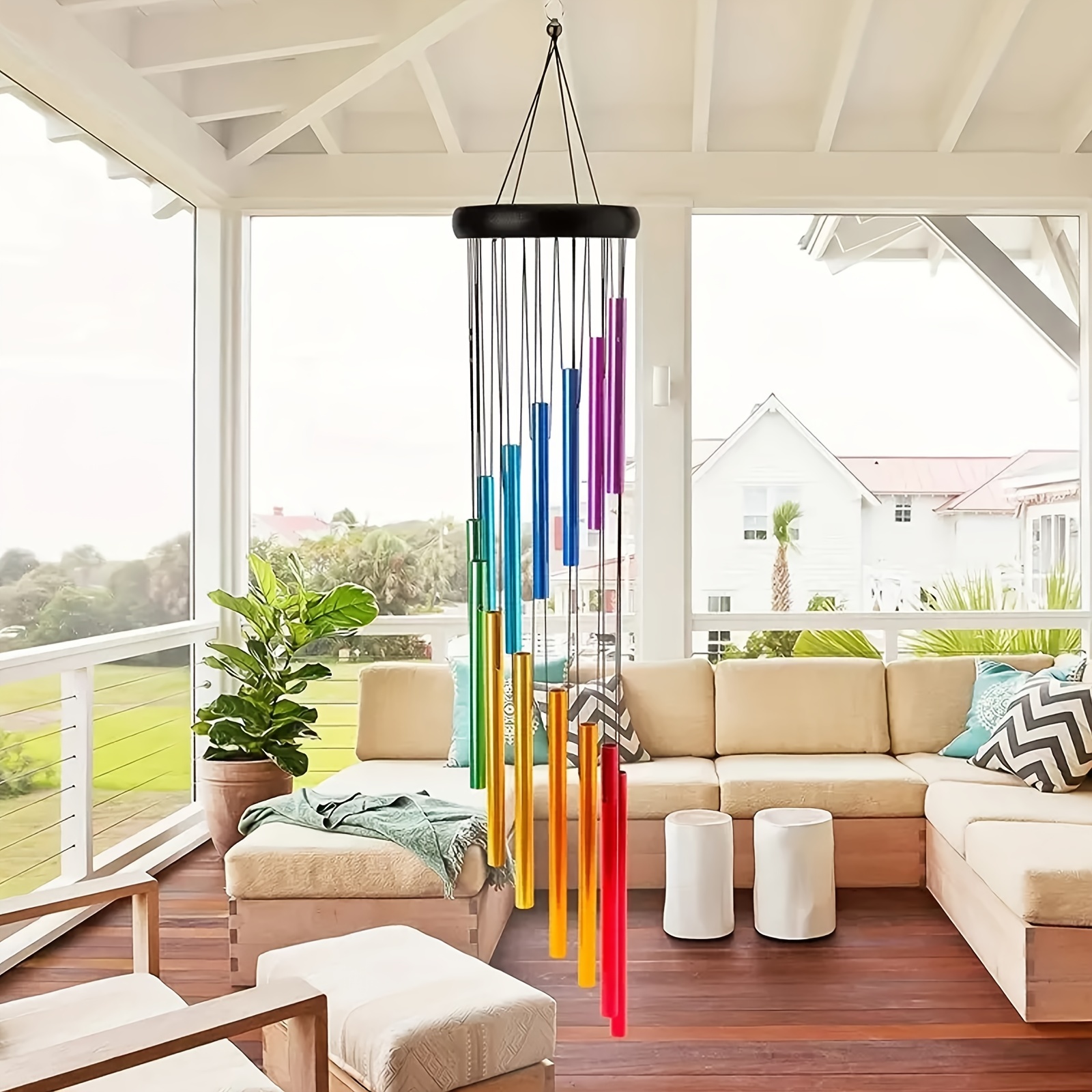 Outdoor Wind Chimes Hooks Aluminum Alloy Tubes Families - Temu