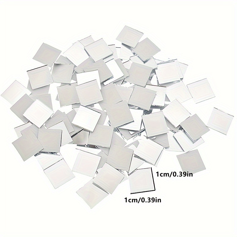 2 Inch Glass Craft Small Square Mirrors Bulk 100 Pieces Mirror Mosaic Tiles  