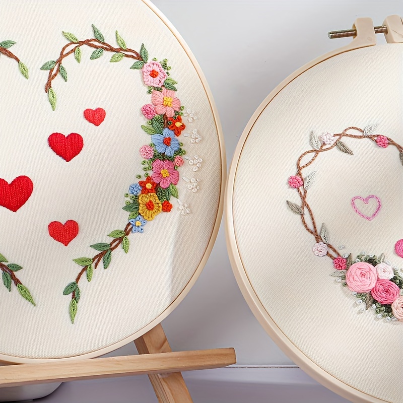 Valentines Day Embroidery Kit. Romantic Embroidery. Modern Embroidery.  Beginner Embroidery with Full Materials. Valentines Hoop Art.