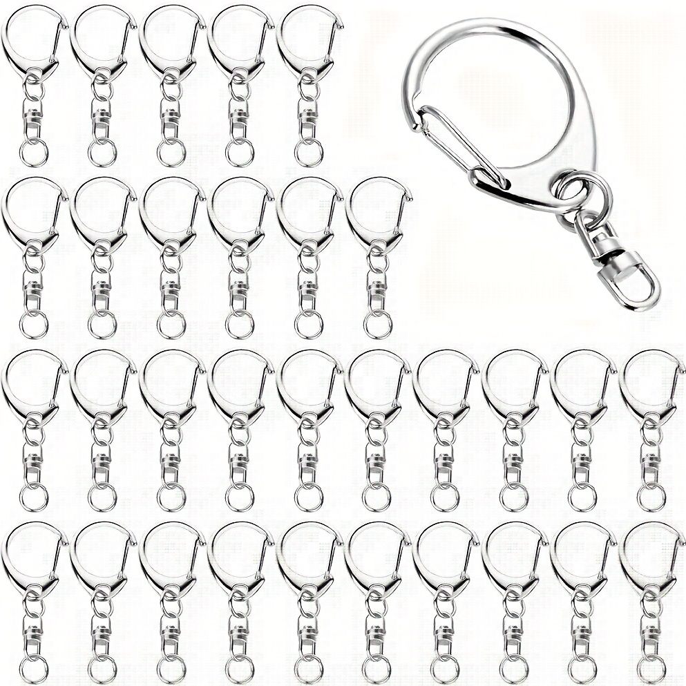 10pcs Lobster Clasp Key Keychain Clip For Men Swivel Clasps