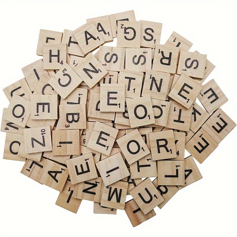 Crafts Scrabble Letters Wooden Scrabble Tiles Diy Wooden - Temu