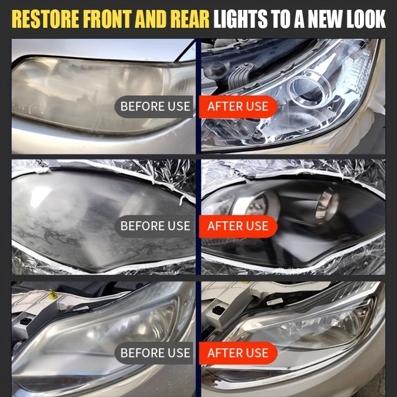 Car Headlight Refurbishment Liquid - Scratch and Yellowing Cleaner