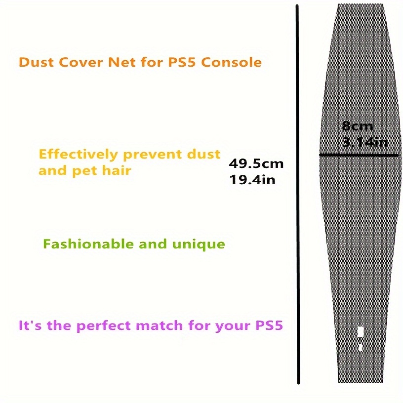 Dust Cover Net for PS5 Console, PS5 Heatsink Barrier Pets Hair Anti-dust  Cover Dustproof for Playstation 5 Optical Drive Version/Digital Version  Game