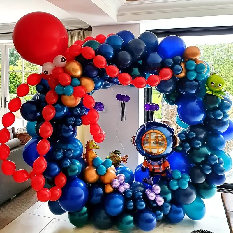 164pcs Ocean Balloon Garland Arch Kit Under The Sea Party Decorations With  Fish Sea Horse Submarine And Octopus Balloons For Under The Sea Themed  Party Birthday, Today's Best Daily Deals