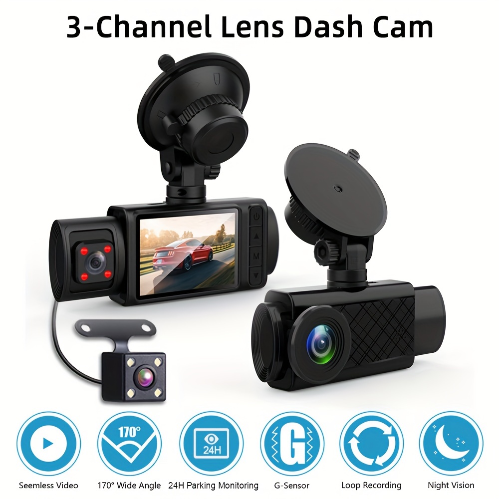 Caméra de Voiture Dash Cam, Enregistreur Vidéo de Caméra de