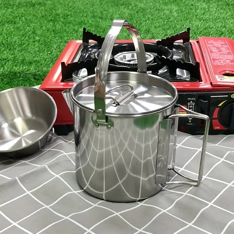 1.2L Aluminum Alloy Camping Tea Kettle, Coffee Pot