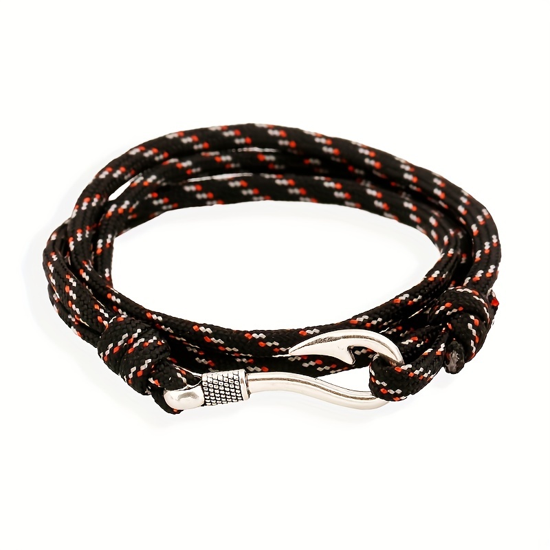 Navy Style Fishhook Bracelet Multicolor Hand Rope Accessory