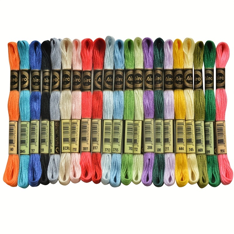 12pcs Polyester Embroidery Thread 314.96 Inch Cross-stitch Thread Handmade  Accessories Embroidery Thread DMC Color Embroidery Thread
