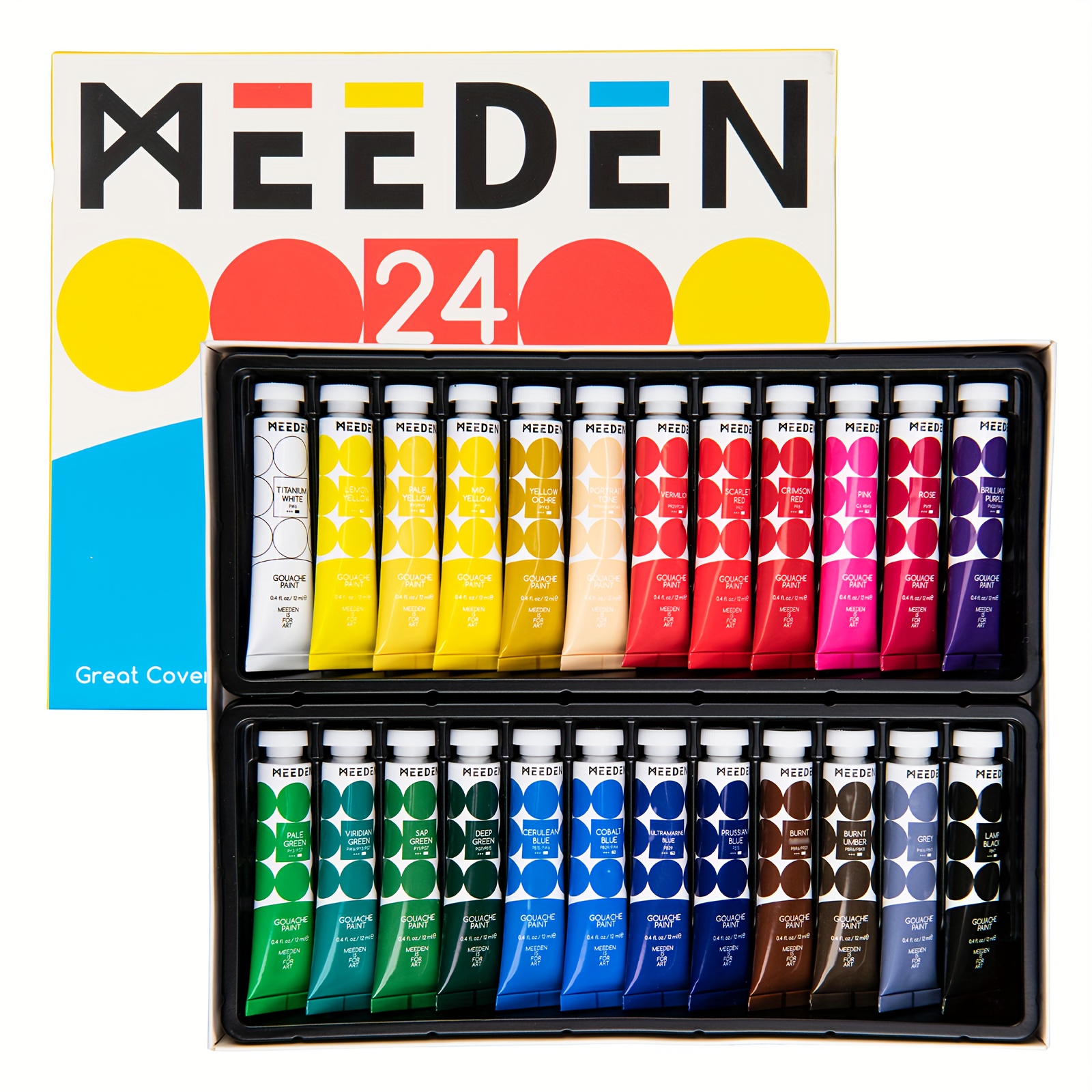  28 Colors Solid Pigment Paints with Soft Brush Portable Art  Painting Powder Set for Watercolor/Gouache Ding Accessories : Arts, Crafts  & Sewing