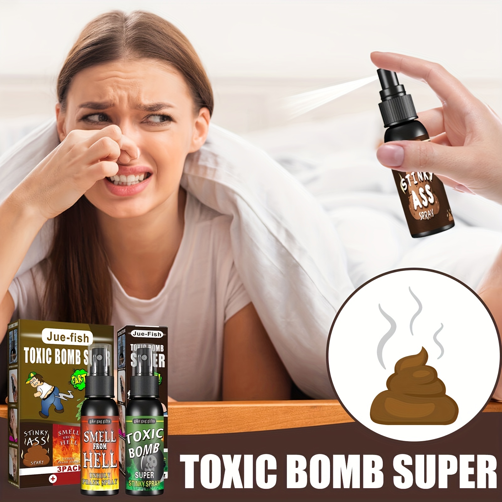 Spoof Smell Spray entertainment Poo Smell Hell Smell Bomb - Temu