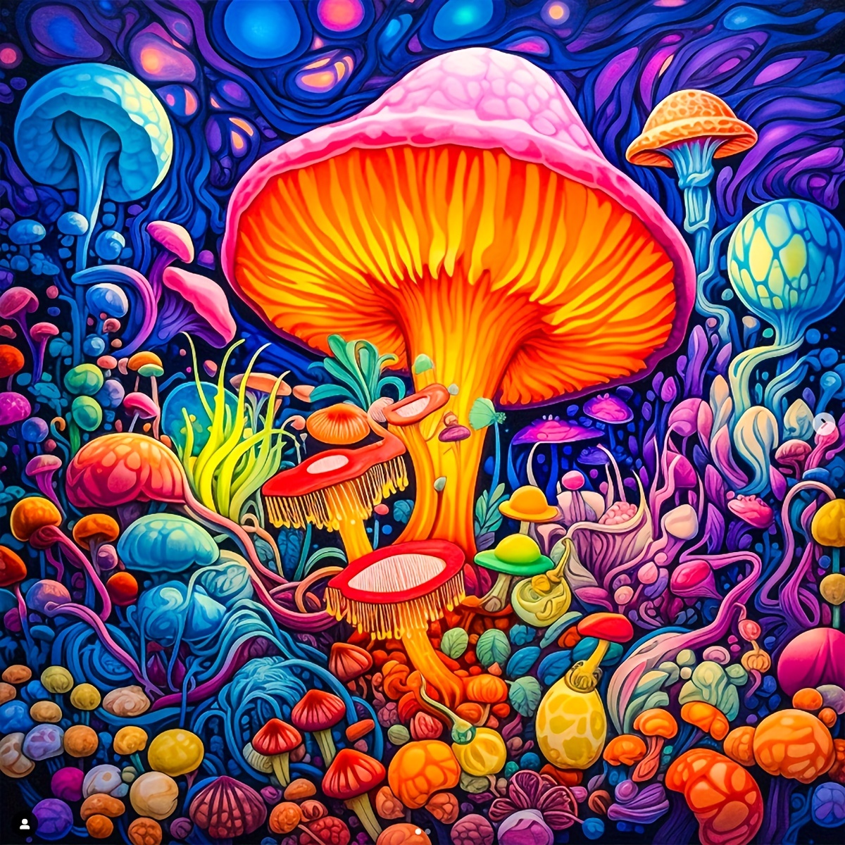 5D DIY My Diamond Art colorful Mushrooms Diamond Painting Kit NEW 